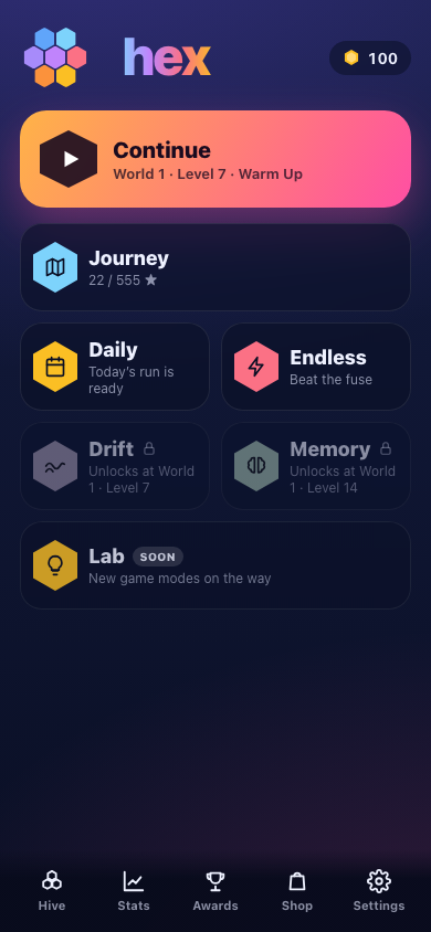 Home screen